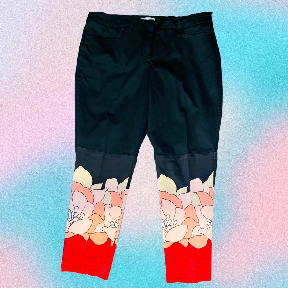 Pink floral dress black pants NEW YORK COMPANY